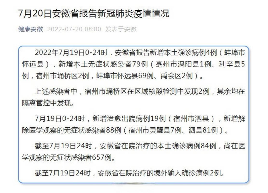 【安徽阜阳颍州区新增16例境外输入,涉及桐城,安徽阜阳本土病例】