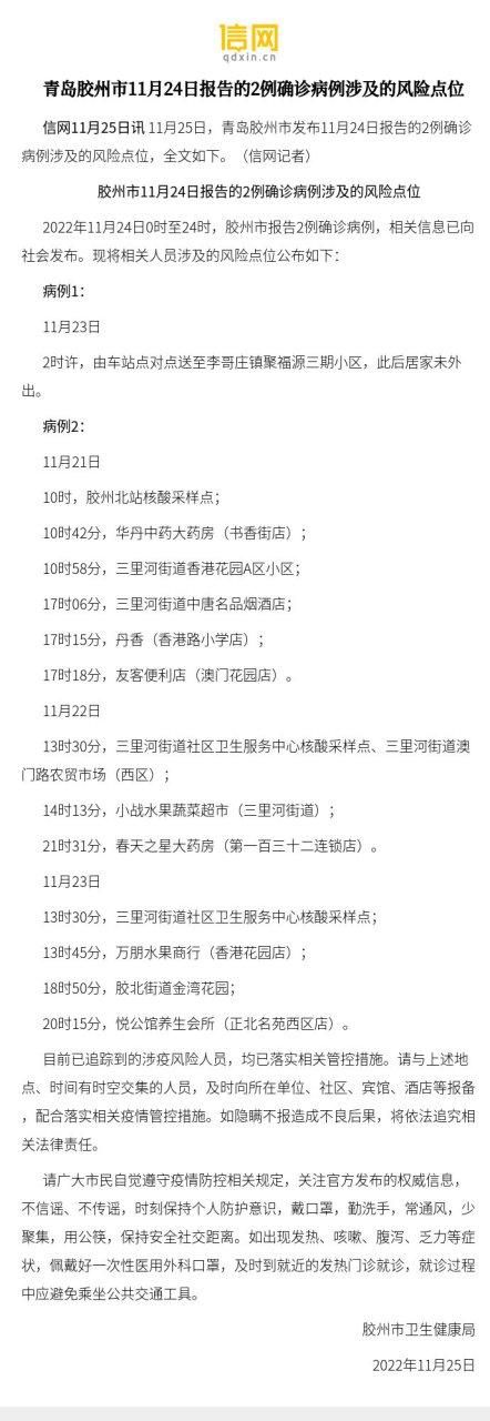 胶州疫情管控区最新消息/胶州市最新疫情报告