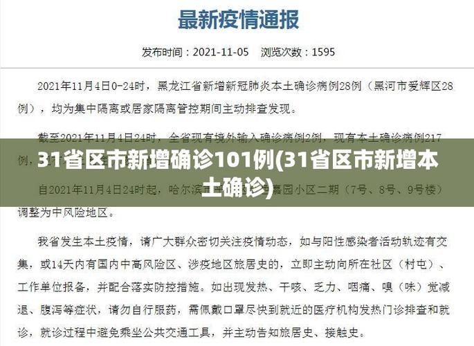 今冬疫情31个省份新增情况/今天全国31省市最新疫情